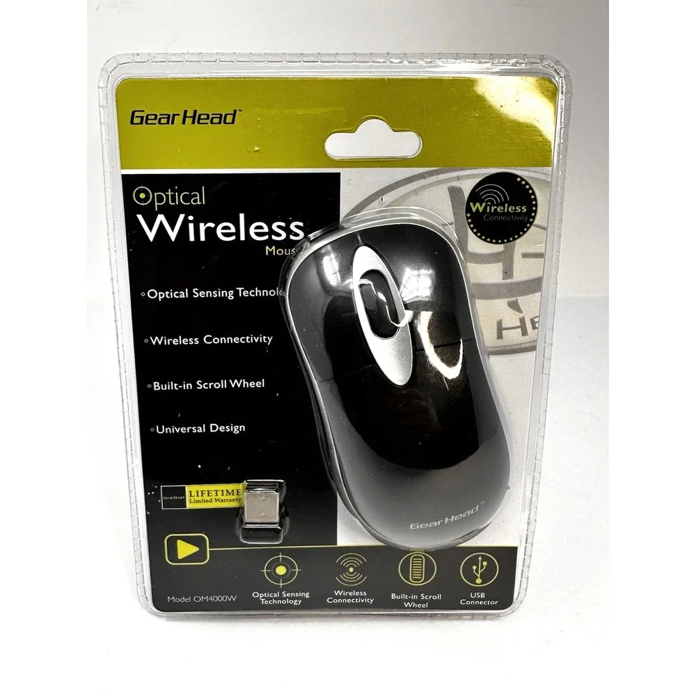 Gear Head Optical Wireless Mouse NEW SEALED